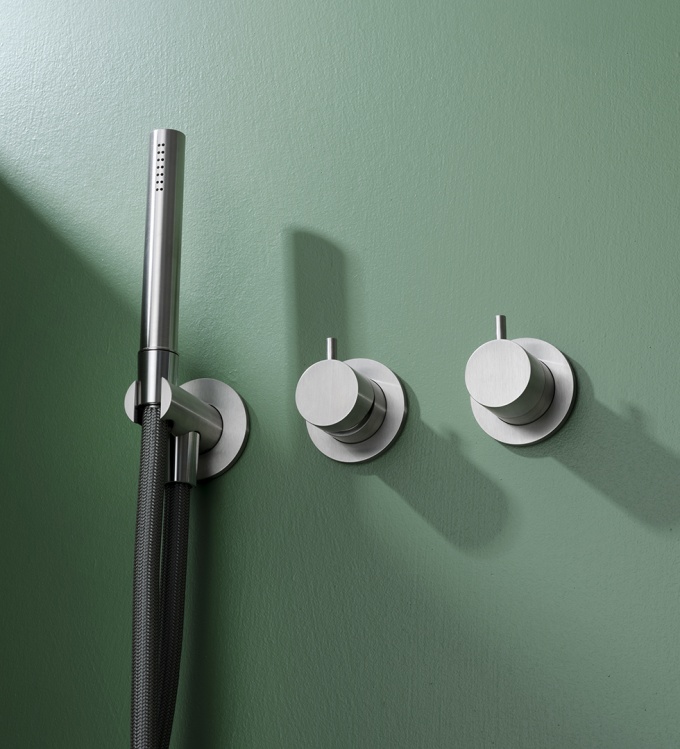 IVI | Set with wall mounted mixer and diverter, water connection for hand shower, hand shower with flexible | 8900_0825_0700_G50S - Image 3