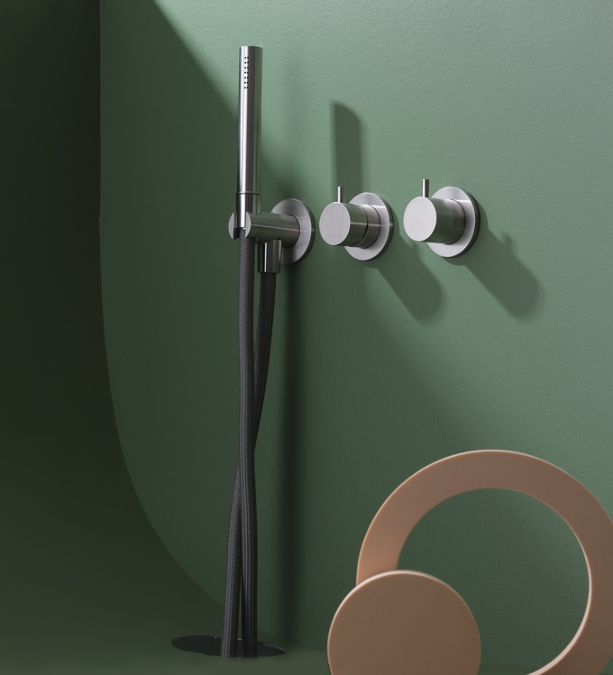 IVI | Set with wall mounted mixer and diverter, water connection for hand shower, hand shower with flexible | 8900_0825_0700_G50S - Image 4