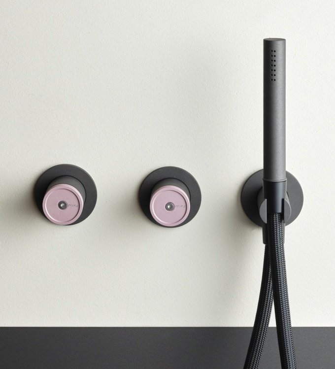 OPTO | Wall mounted mixer and diverter set, hand shower support, hand shower and flex | 108900_0825_0700_G40B - Image 3