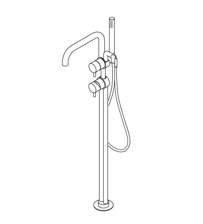 STIRIANA | Colonna miscelatore vasca da terra | 6780400T - immagine 2